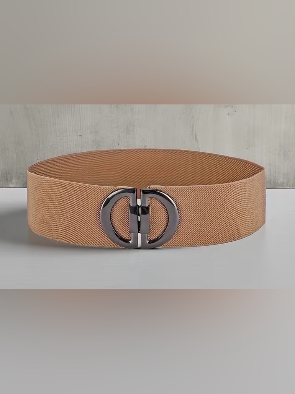 6 x 85 cm Nature & Jewel Tones Signature Belt – Khaki Double D Elastic Belt NWT
